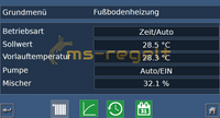 Grundmen&uuml; Fu&szlig;bodenheizung